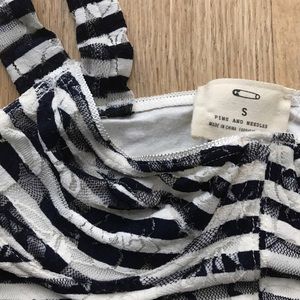 black & white striped bralette (pins and needles)